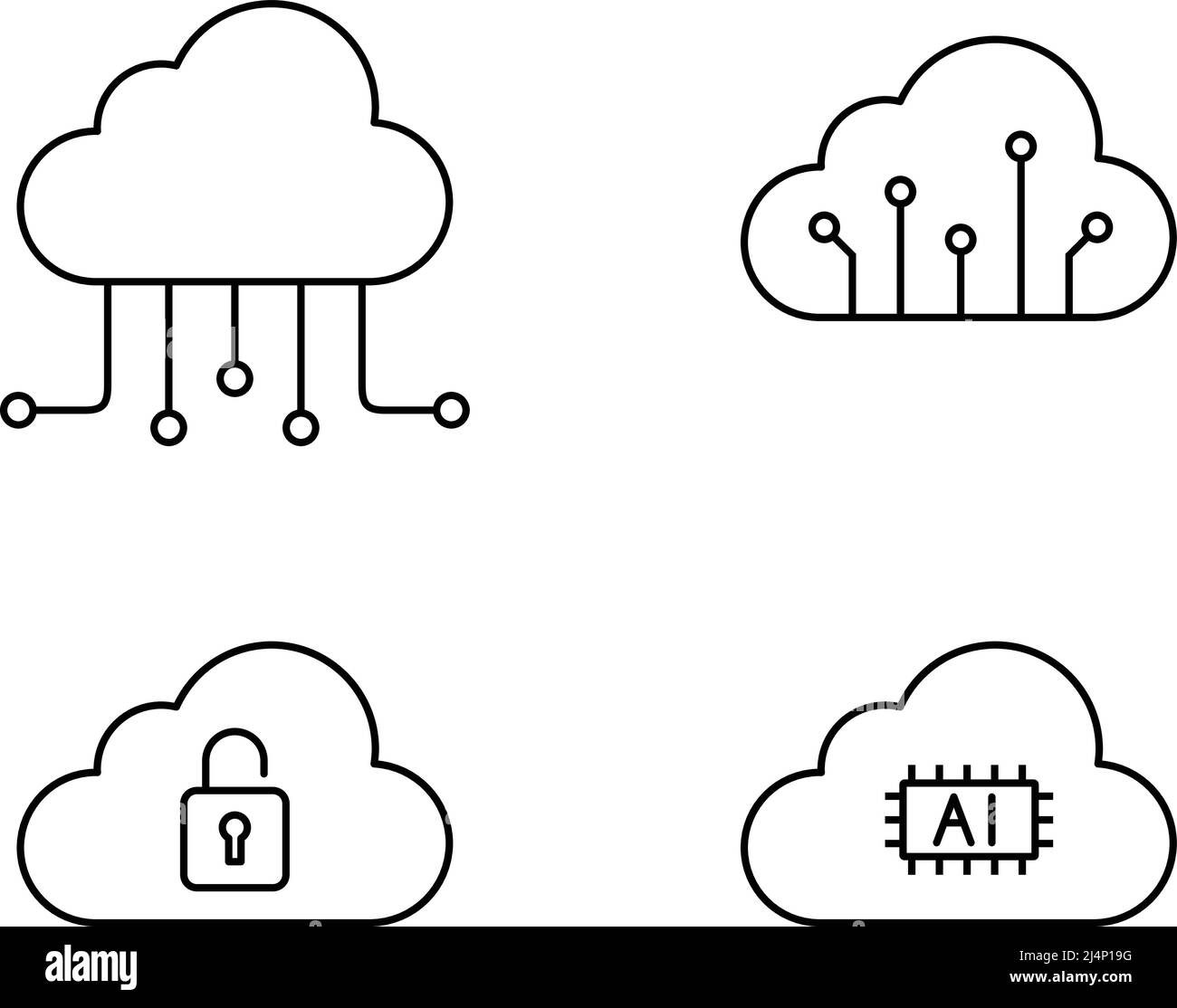 Icone di concetto dei big data, illustratore vettoriale Illustrazione Vettoriale
