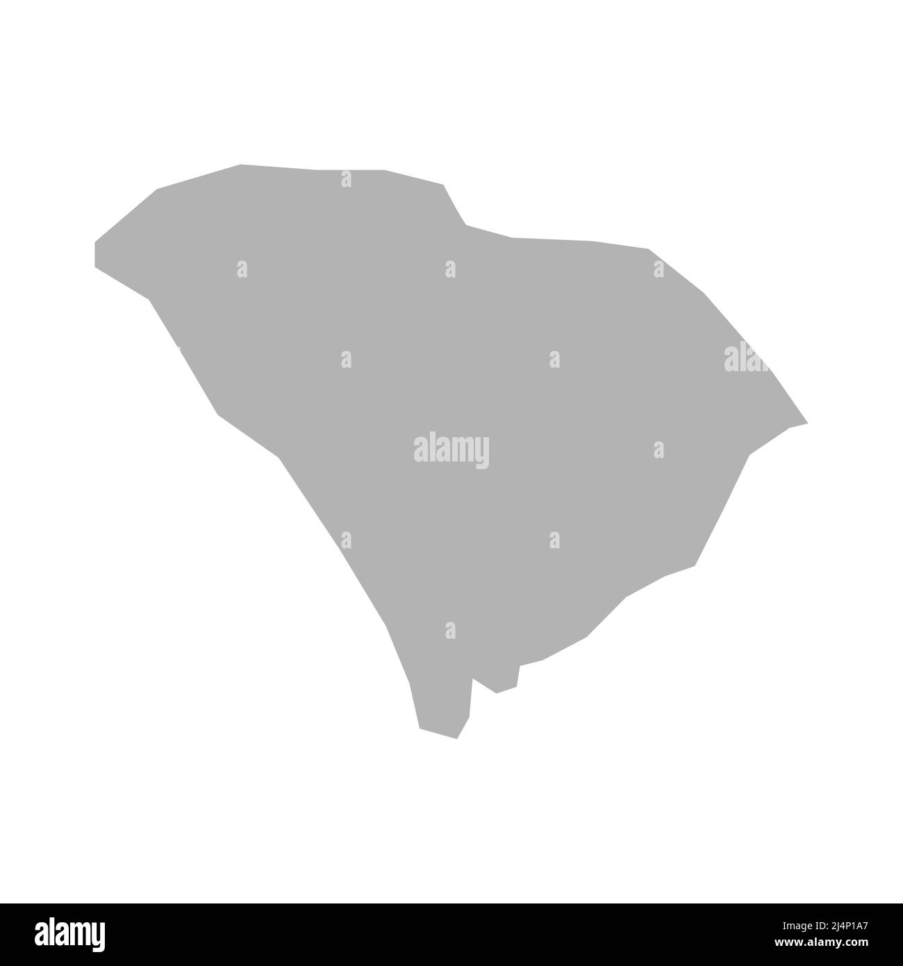 Icona vettore mappa South Carolina su sfondo bianco Illustrazione Vettoriale