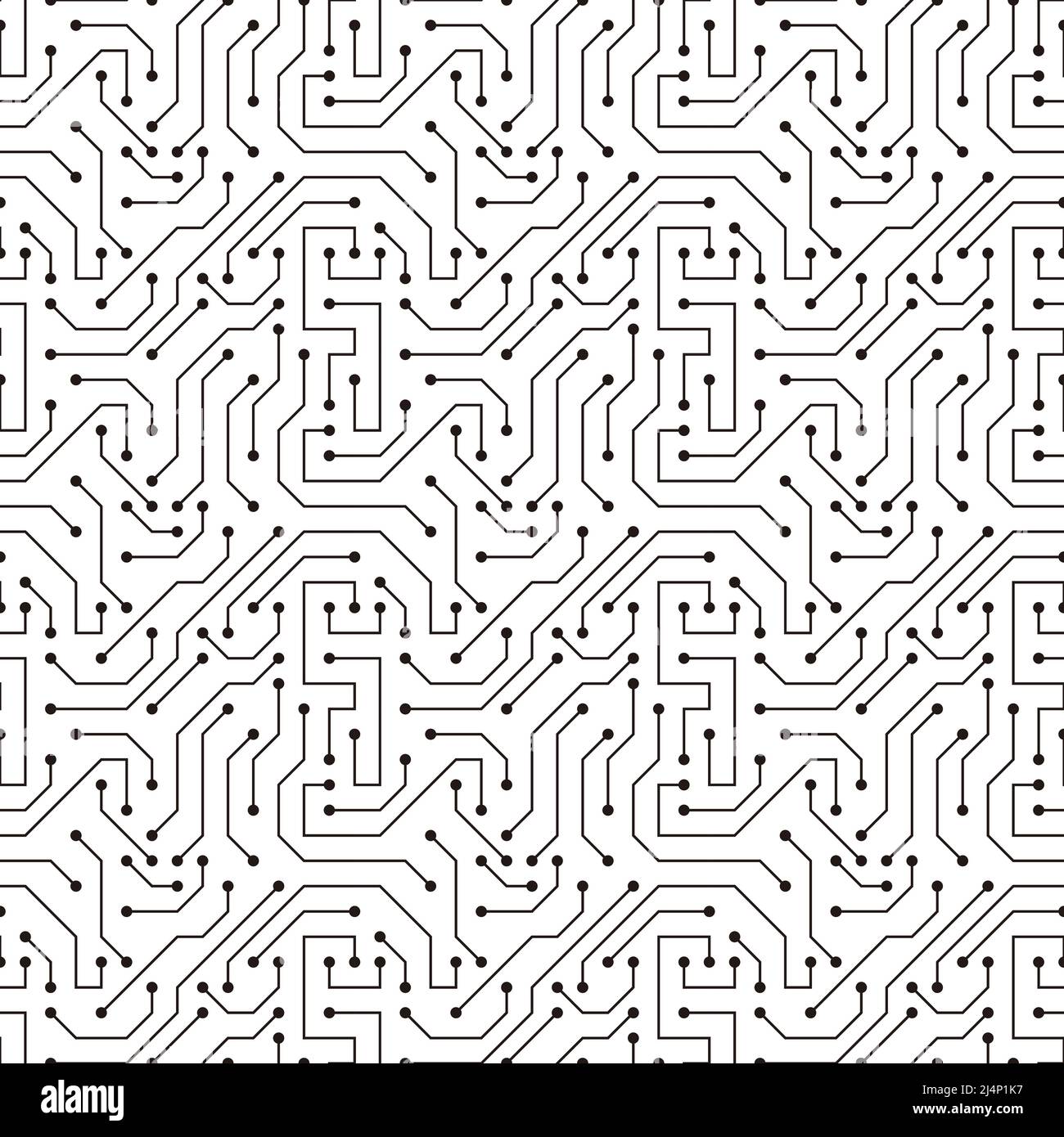 Trama della scheda a circuito stampato sfondo, pattern senza giunture Illustrazione Vettoriale