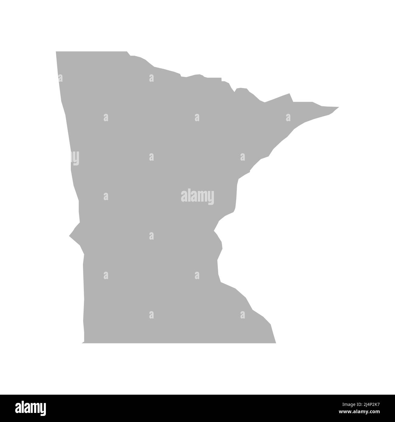 Icona vettore mappa Minnesota su sfondo bianco Illustrazione Vettoriale