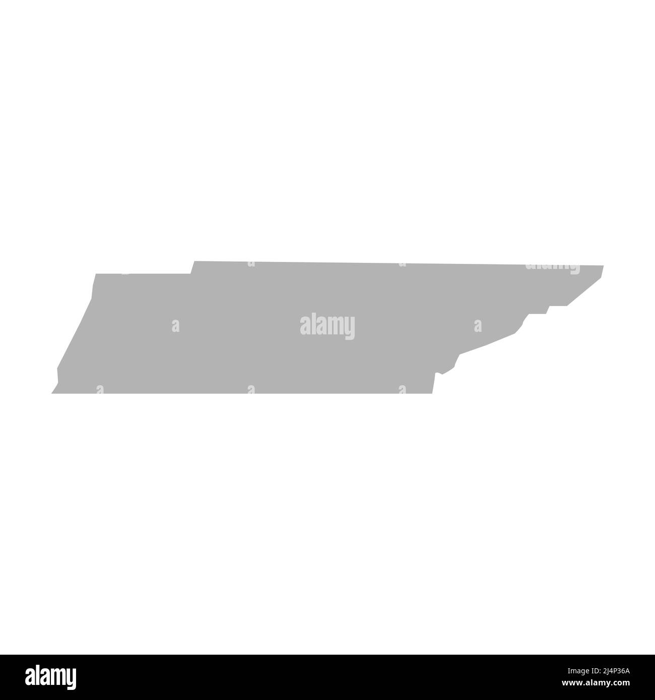 Icona vettore mappa Tennessee su sfondo bianco Illustrazione Vettoriale