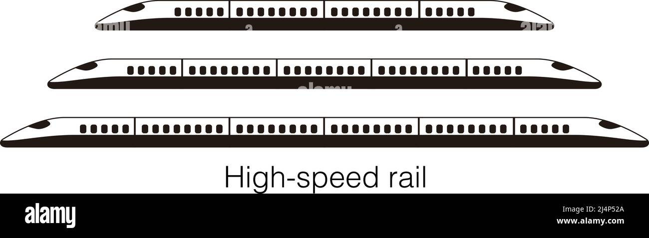 Elevata velocità del treno bullet uscente, moderno design piatto, illustrazione vettoriale Illustrazione Vettoriale