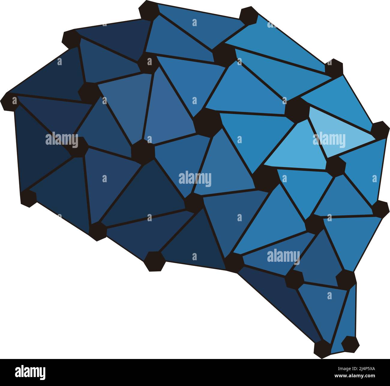 cervello umano e concetto di intelligenza artificiale, fotografia computazionale Illustrazione Vettoriale