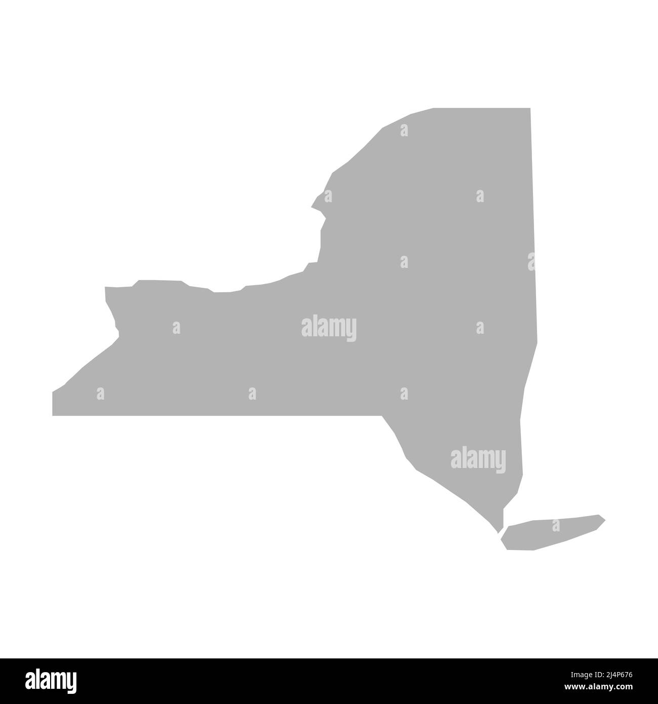 Icona vettoriale della mappa di New York su sfondo bianco Illustrazione Vettoriale