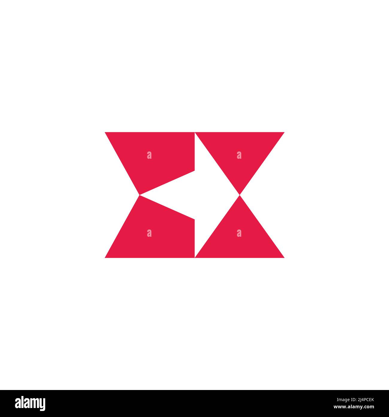 freccia di direzione destra spazio negativo semplice vettore di logo geometrico Illustrazione Vettoriale