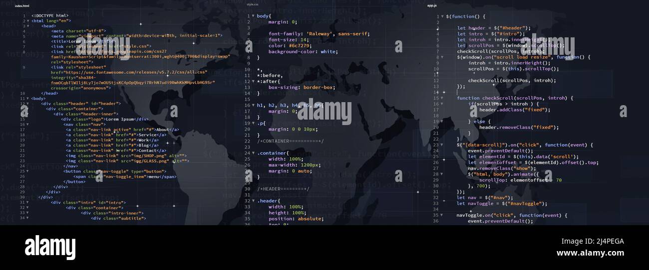 html css e javascript programmazione web lingua. sviluppo per sito web. front-end web sviluppo background Foto Stock