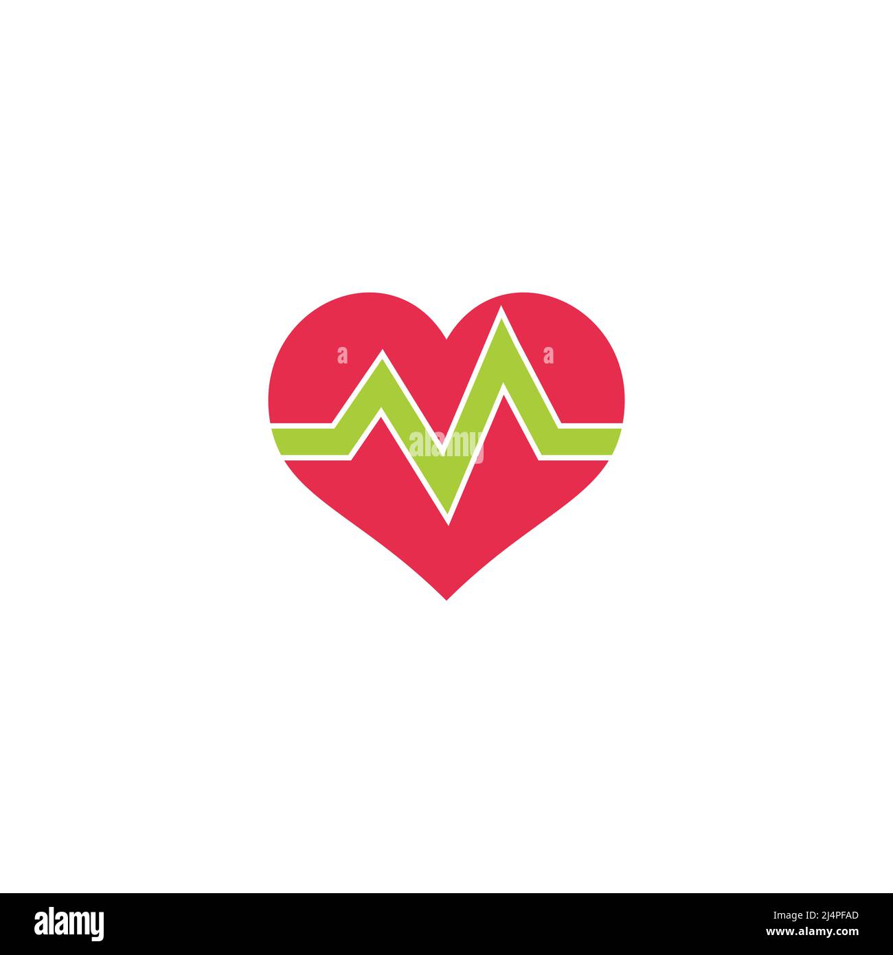 vettore icona del simbolo del polso verde cardiaco Illustrazione Vettoriale