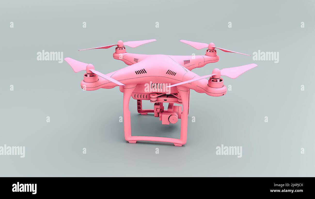 rendering 3d drone rosa su sfondo rosa Foto stock - Alamy