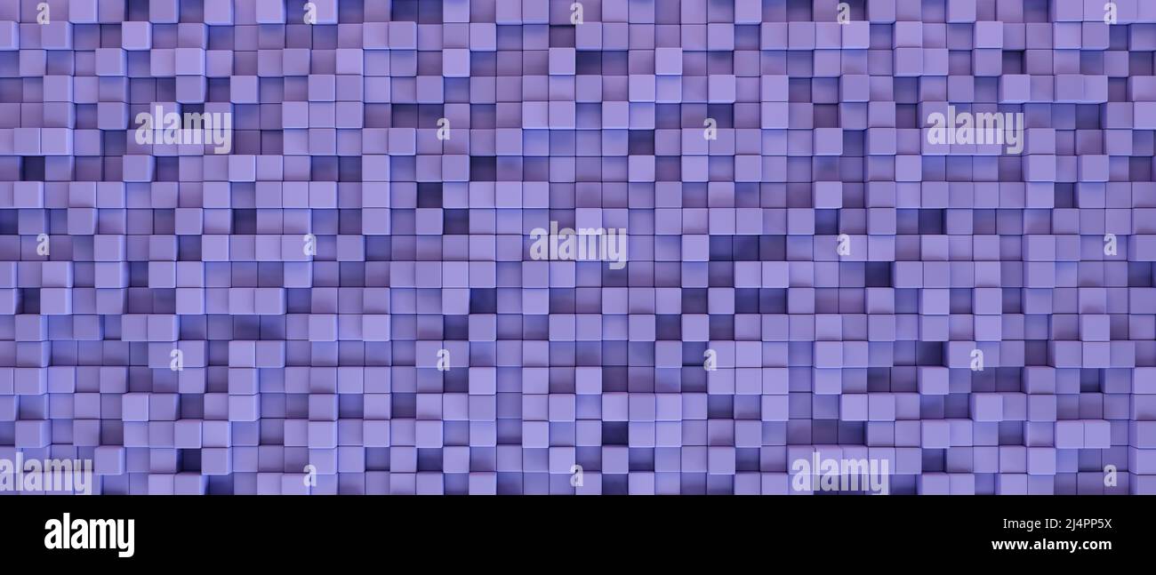 Sfondo di cubi astratti. Mosaico quadrato astratto. rendering 3 d. Foto Stock