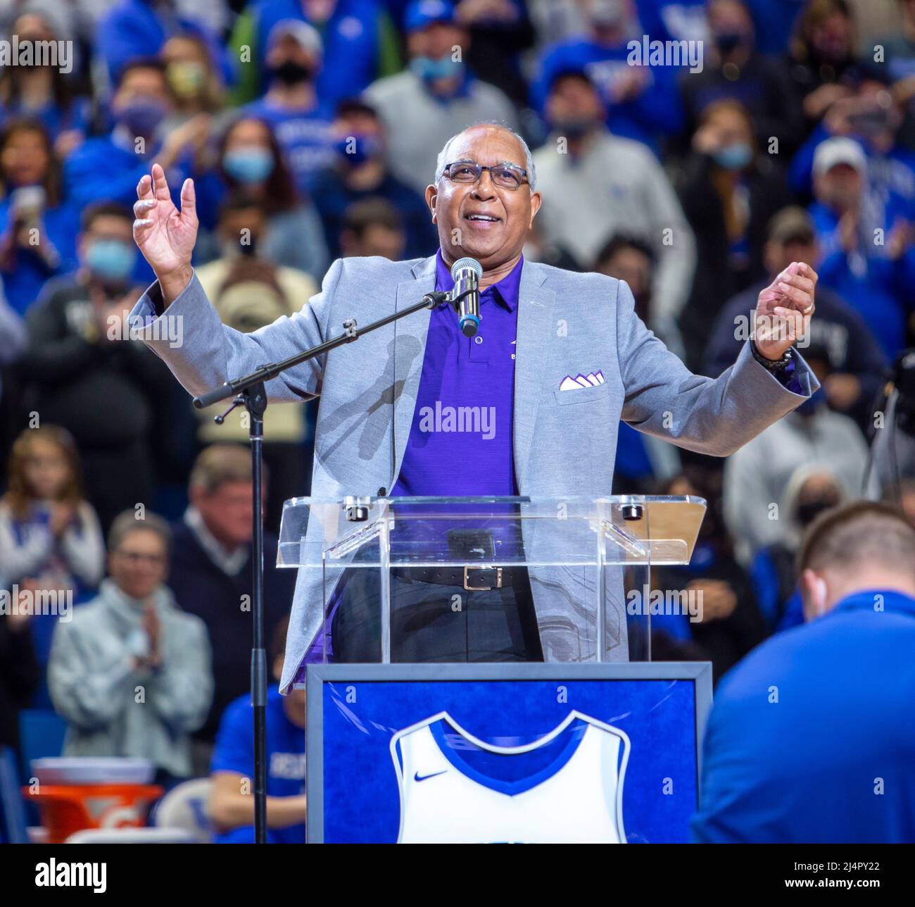 Orlando 'Tubby' Smith riceve il premio a Lexington, KY USA Foto Stock