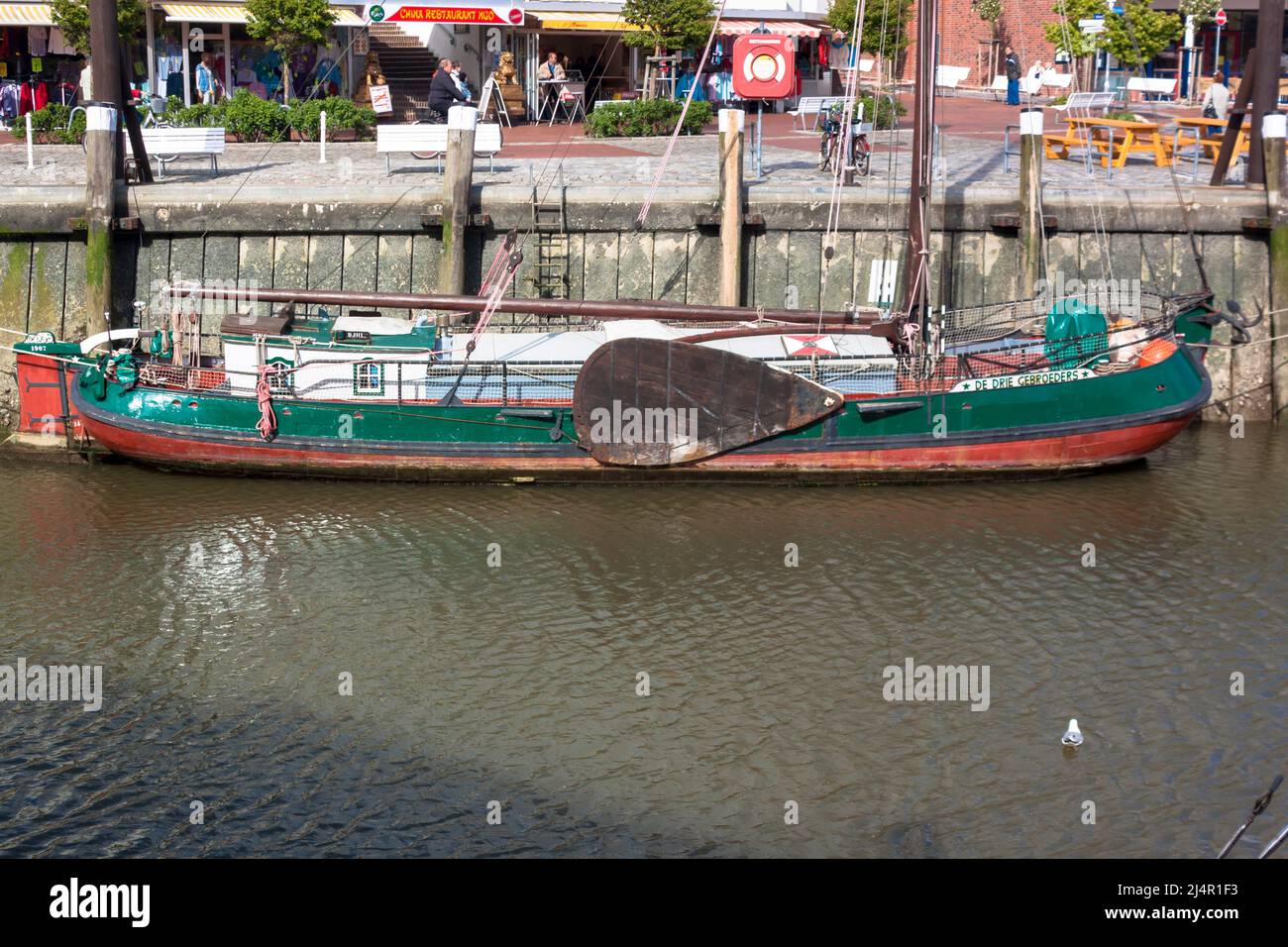 Barca a vela 'De drie Gebroeders' Foto Stock