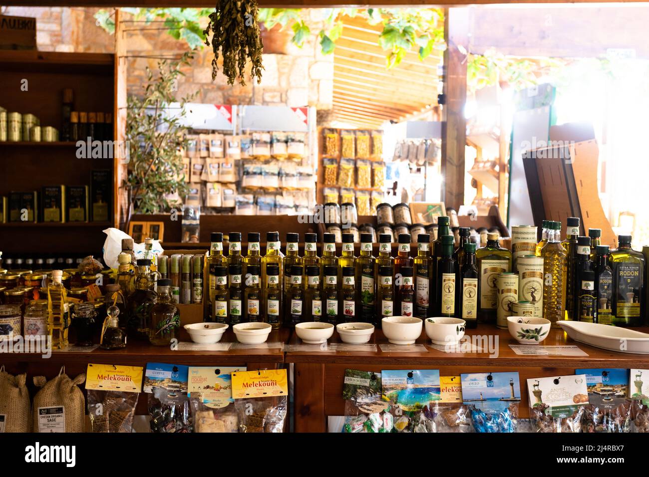 Acquista prodotti locali a Rodi, Grecia Foto Stock