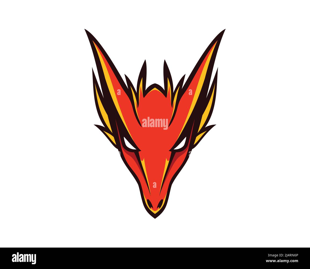 Dettaglio di Fox Head Mascot e emblema Illustrazione Vector Illustrazione Vettoriale