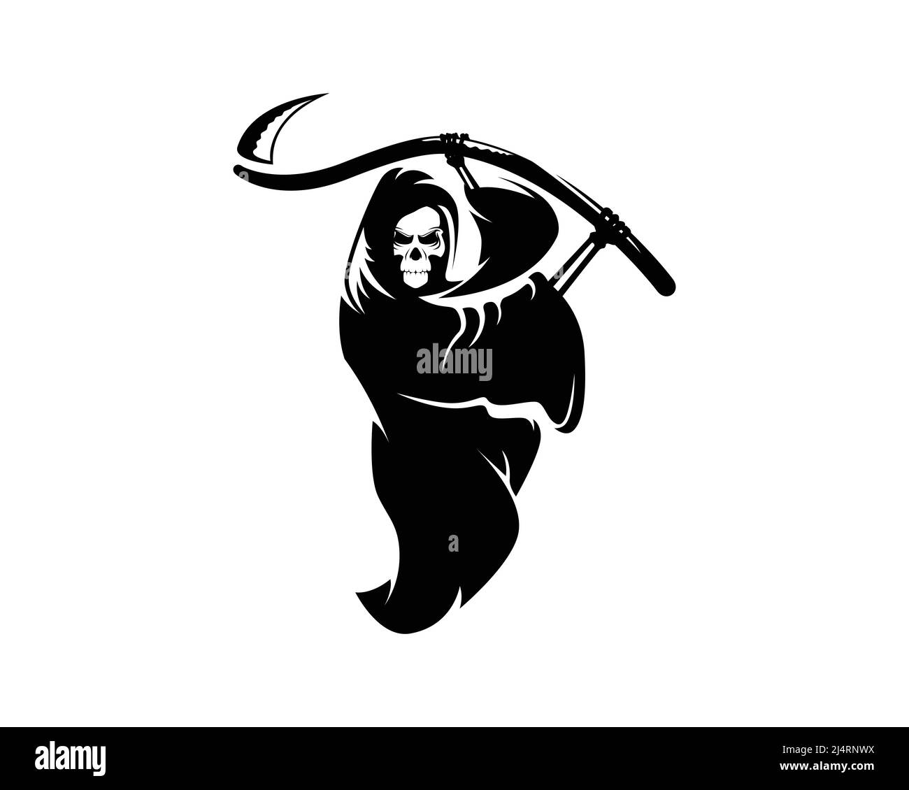 Granatrice con illustrazione di Scitè con vettore stile silhouette Illustrazione Vettoriale