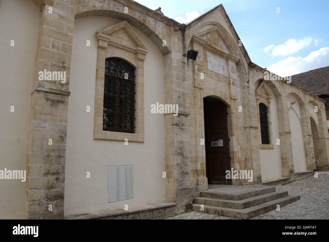 Ingresso dal Monastero di Timiou Stavrou Omodos Cipro Foto Stock