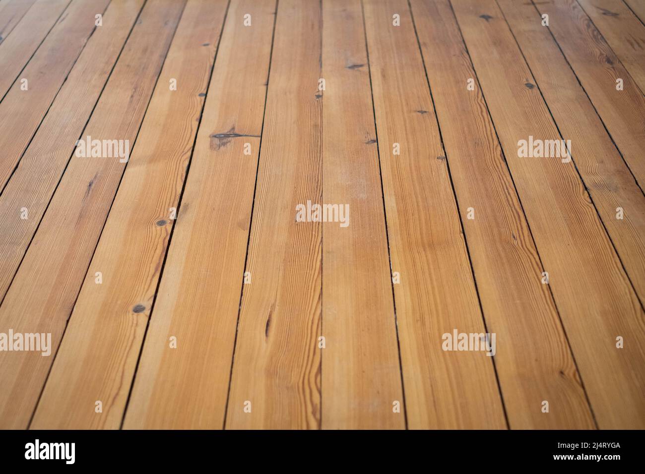 pavimento in legno in camera vuota Foto Stock
