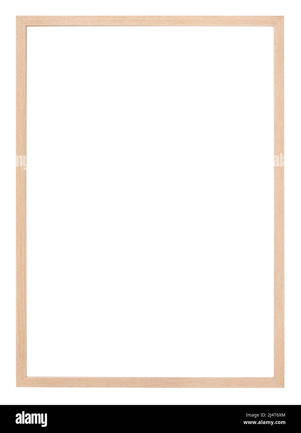 percorso del telaio in legno isolato su bianco Foto Stock