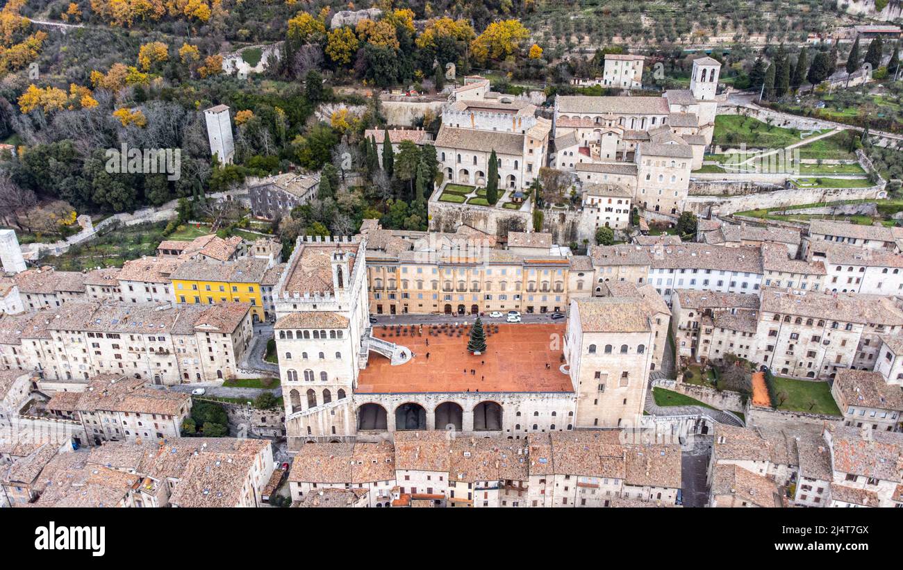Palazzo Ducale, Palazzo del Duca, Gubbio, Gubbio, Provincia di Perugia, Italia Foto Stock