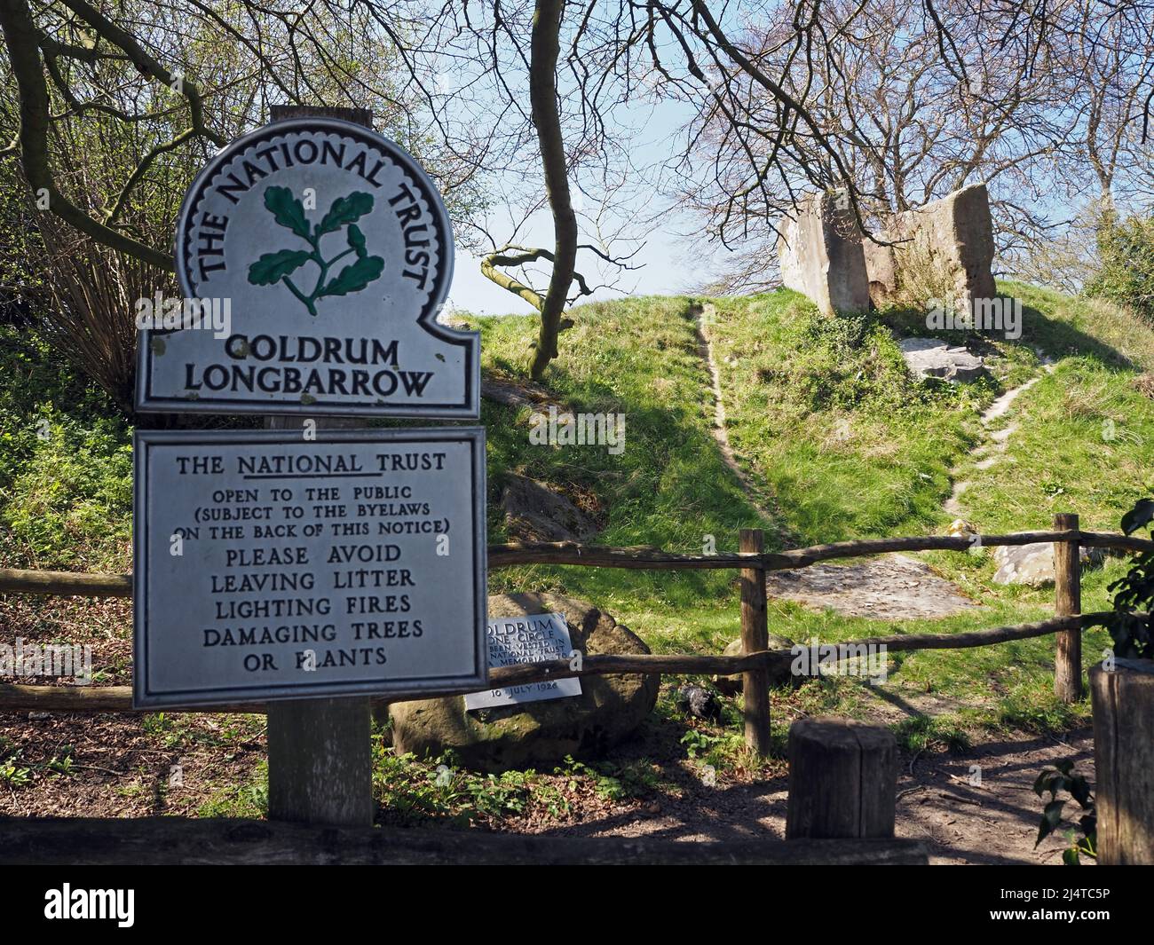 Il lungo Barrow del Coldrum, o pietre del Coldrum o pietre di Adscombe, è un lungo barrow neolitico con camera di sepoltura, vicino a Trottiscliff in Kent, Inghilterra Foto Stock