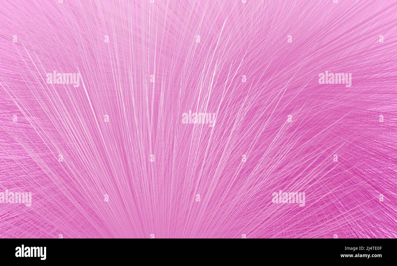 Colore rosa sintetico pelliccia vettore sfondo astratto. Rosa peloso 3D texture. Imitazione capelli sintetici. Illustrazione vettoriale Illustrazione Vettoriale