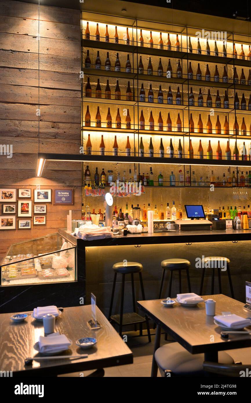 Il ristorante giapponese stella Michelin Wokuni, Manhattan NYC Foto Stock