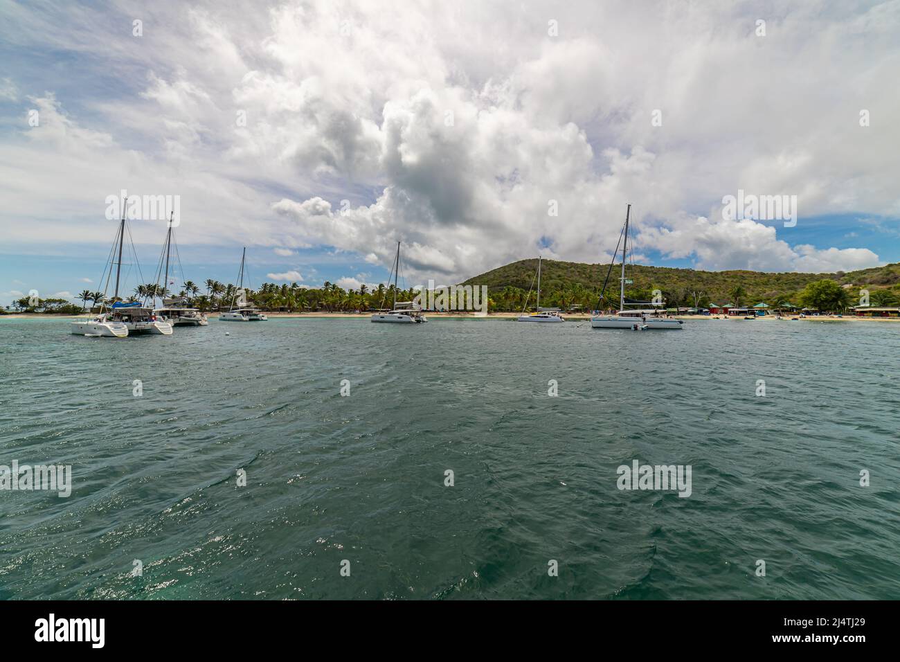 Saint Vincent e Grenadine, Mayreau, Salt Whistle Bay Foto Stock