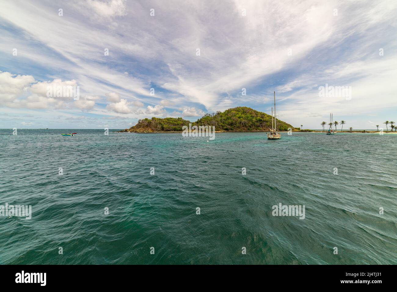 Saint Vincent e Grenadine, Mayreau, Salt Whistle Bay Foto Stock