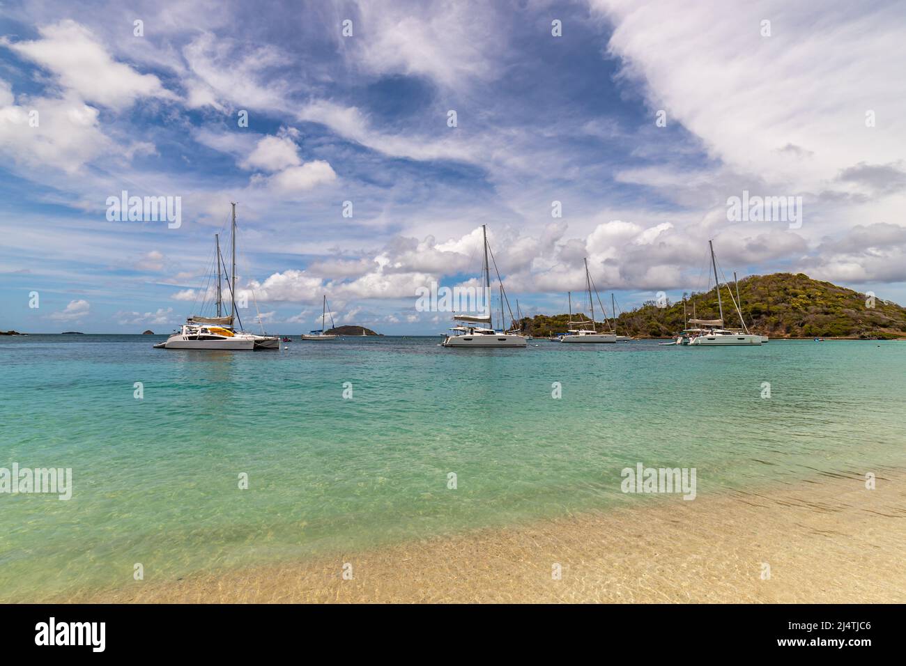 Saint Vincent e Grenadine, Mayreau, Salt Whistle Bay Foto Stock