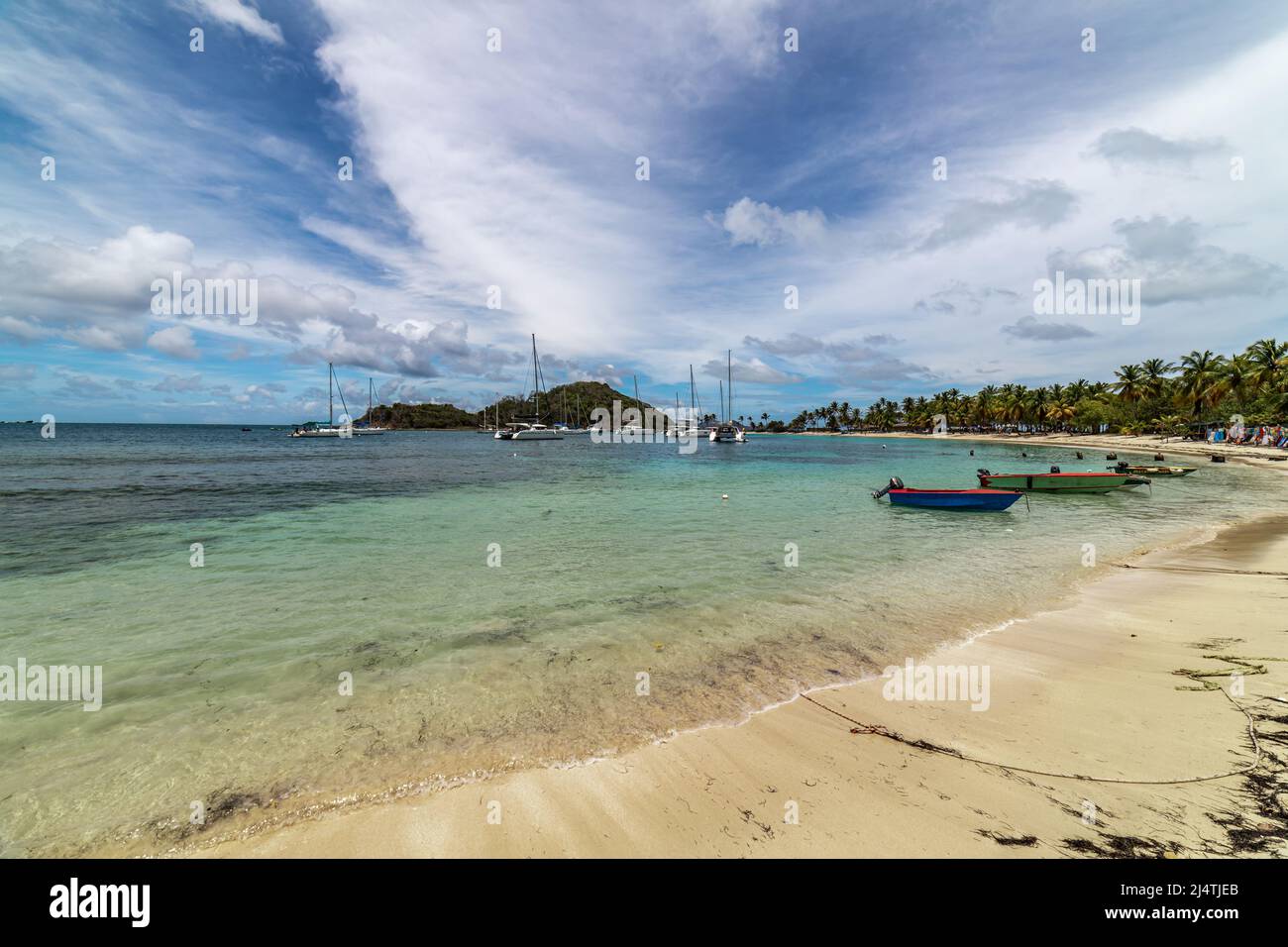 Saint Vincent e Grenadine, Mayreau, Salt Whistle Bay Foto Stock