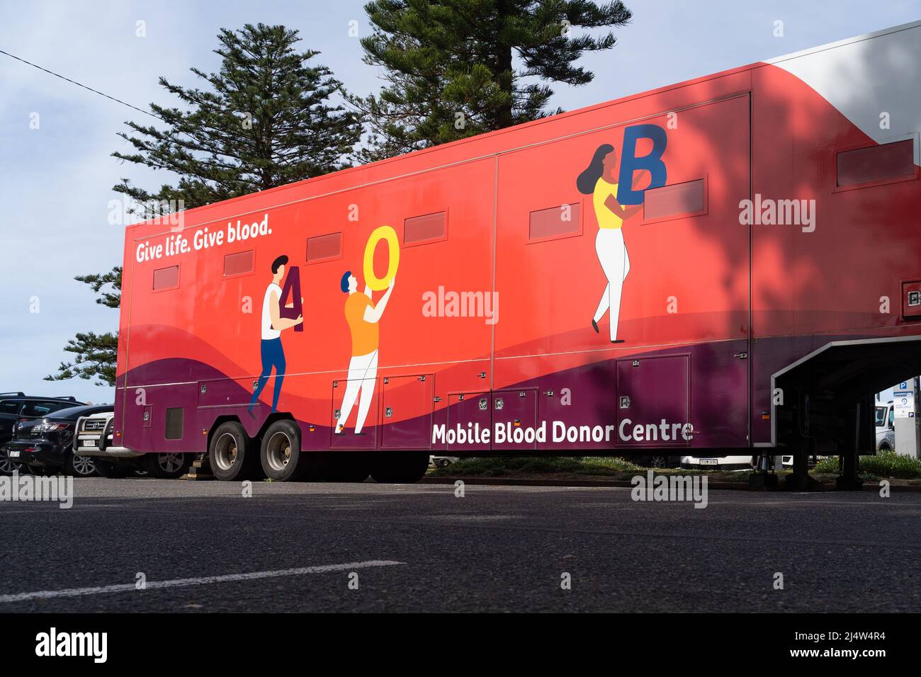 Australian Mobile Blood Donor Center Foto Stock