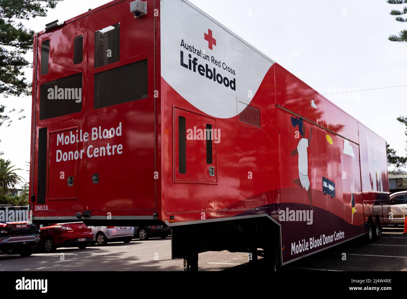 Australian Mobile Blood Donor Center Foto Stock