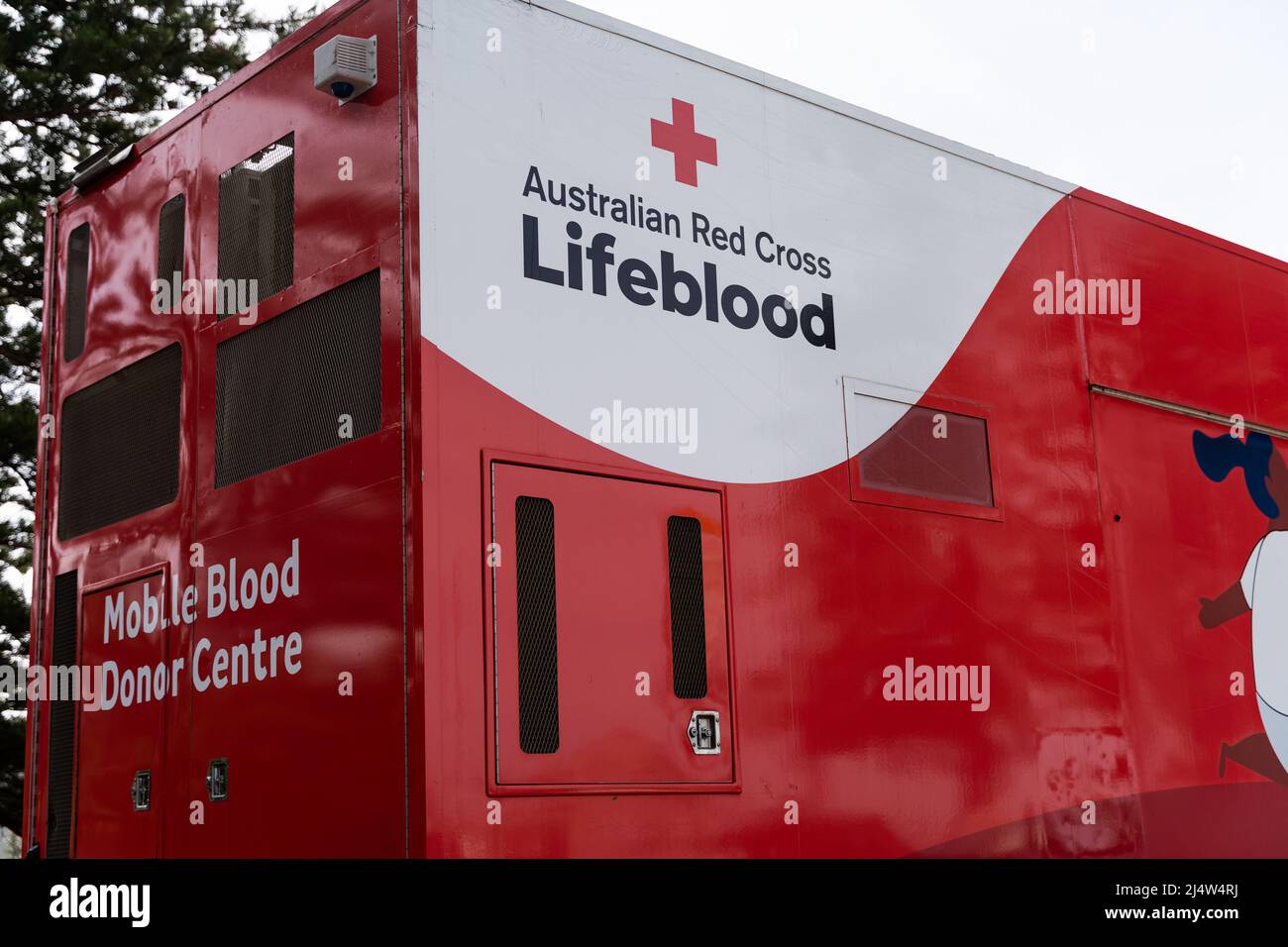 Australian Mobile Blood Donor Center Foto Stock