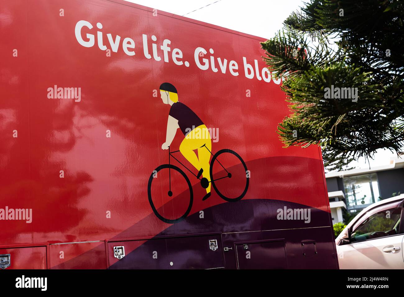 Australian Mobile Blood Donor Center Foto Stock