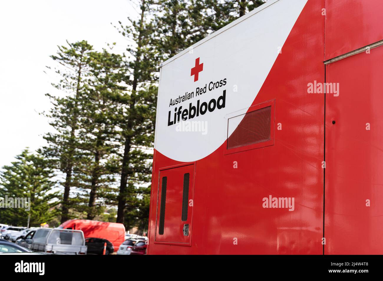 Australian Mobile Blood Donor Center Foto Stock