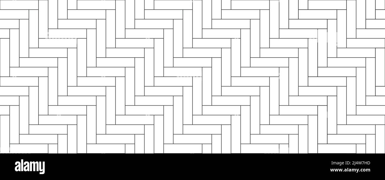 Pavimento in legno di herringbone vintage con motivo senza cuciture. Texture di design in parquet o laminato. Pavimento in parquet bianco a spina di pesce. Struttura a parete monocromatica in mattoni Illustrazione Vettoriale