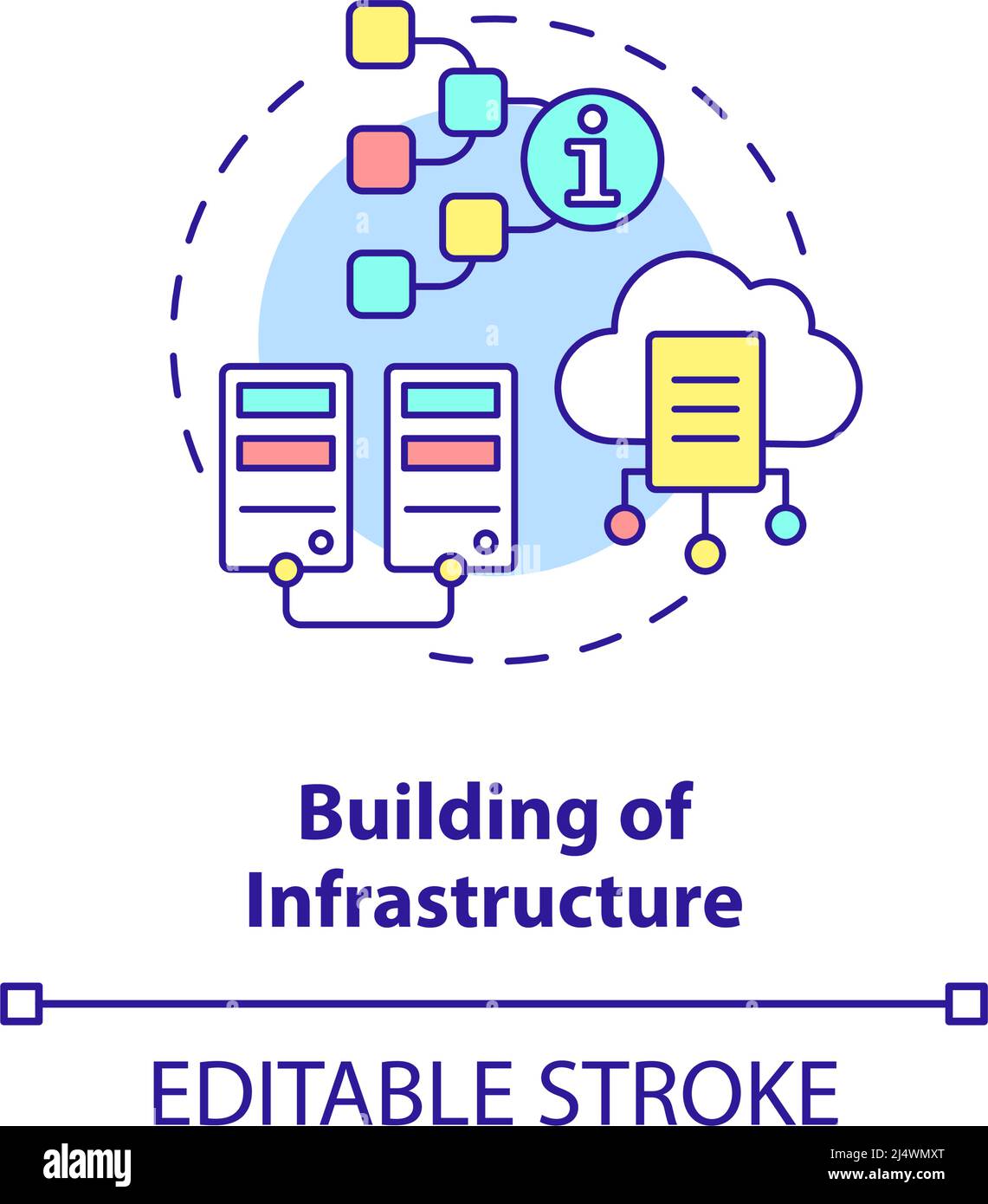 Creazione di un concetto di infrastruttura Illustrazione Vettoriale