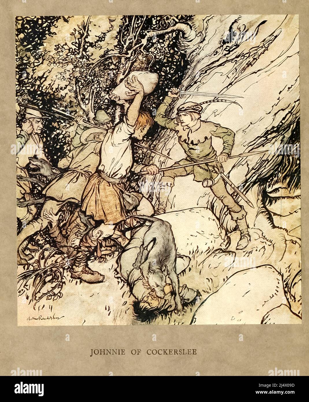 Dalla Ballad ' Johnnie di Cockerslie ' che apparve nel libro ' alcune ballate britanniche ' illustrato da Arthur Rackham, Editore New York : Dodd, Mead 1919 Foto Stock