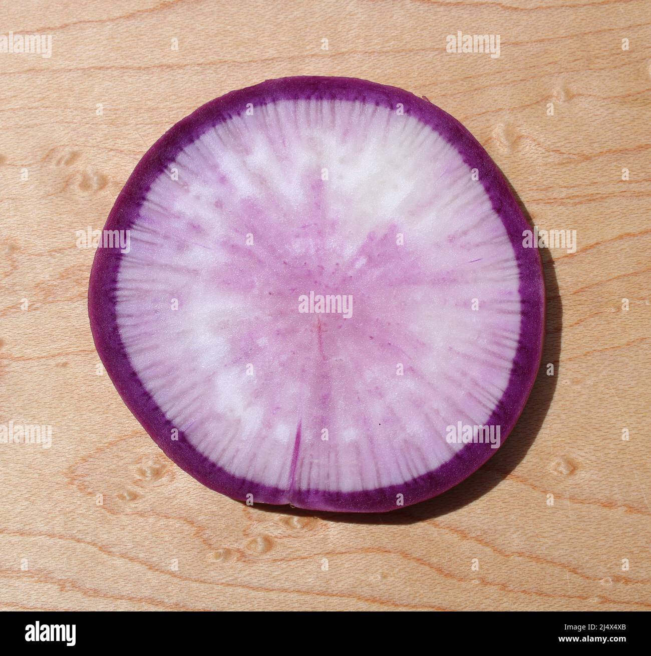 Un Closeup su una fetta rotonda di Ronda viola Foto stock - Alamy