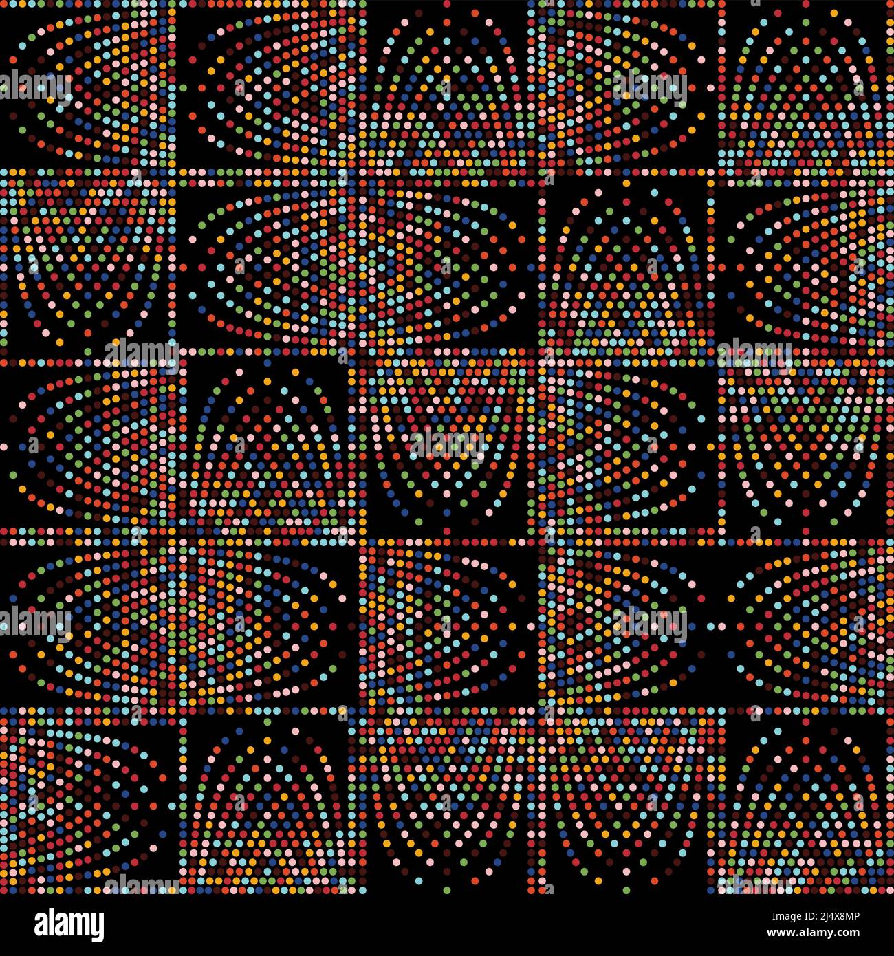 Noise Art disegno grafico digitale realizzato con forme vettoriali astratte e forme geometriche generative, utile per il web background, poster art design, maga Illustrazione Vettoriale