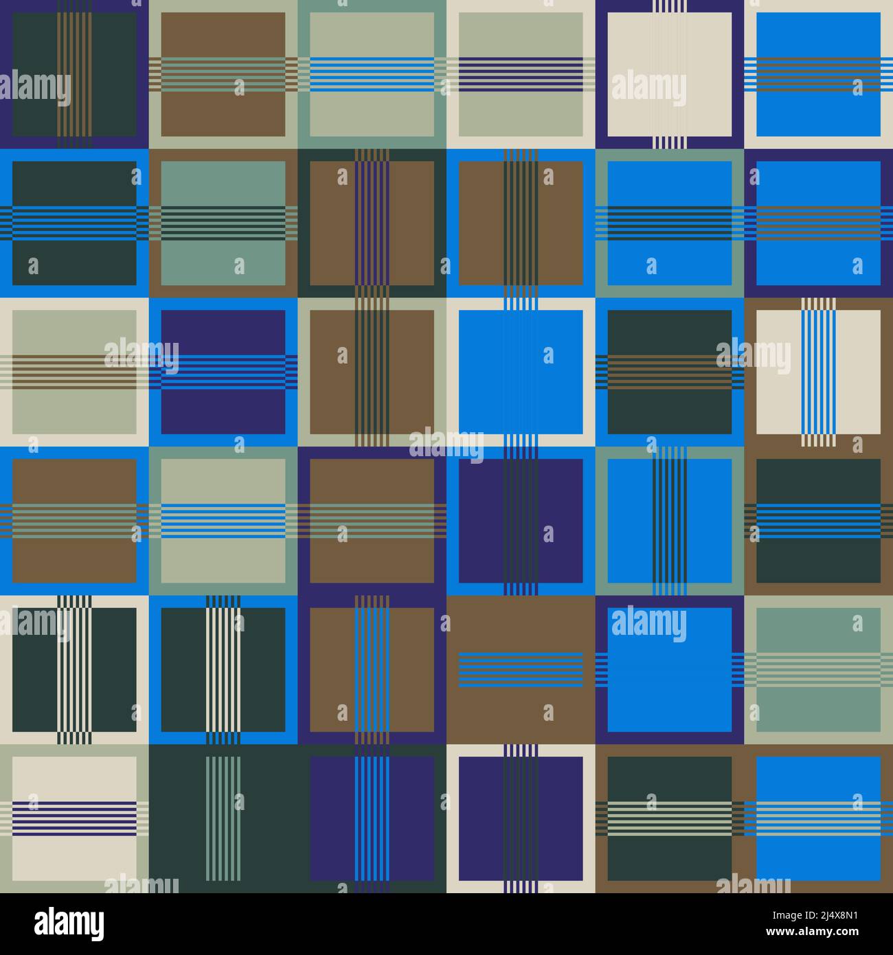 Disegno vettoriale astratto geometrico realizzato con varie forme geometriche ed elementi. Grafica digitale per poster, copertina, arte, presentazione Illustrazione Vettoriale