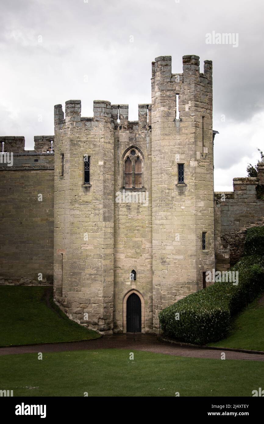 La Torre infestata al Castello di Warwick Foto Stock