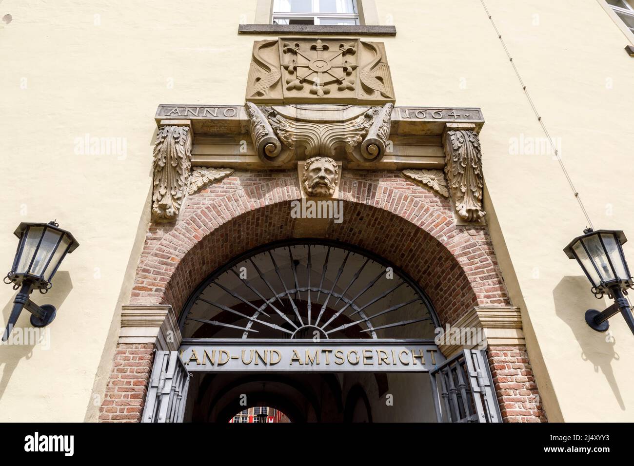 Tribunale regionale e distrettuale di Schwanenburg, il castello sul Schlossberg Foto Stock
