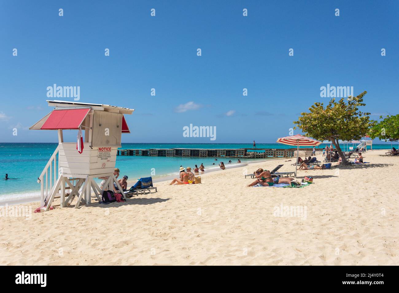 Doctor's Cave Beach, Montego Bay, St James Parish, Giamaica, Greater Antille, Caraibi Foto Stock