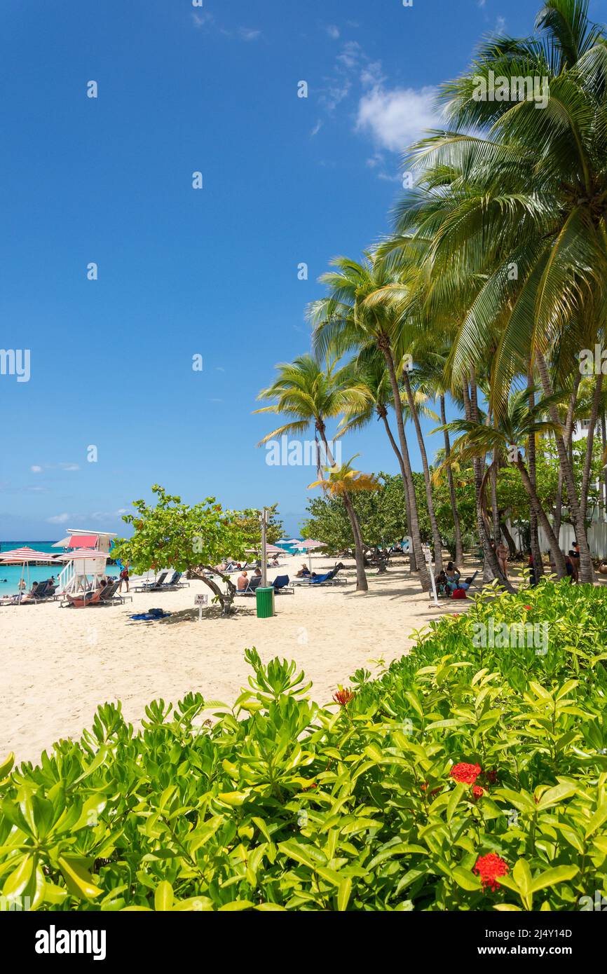 Doctor's Cave Beach, Montego Bay, St James Parish, Giamaica, Greater Antille, Caraibi Foto Stock