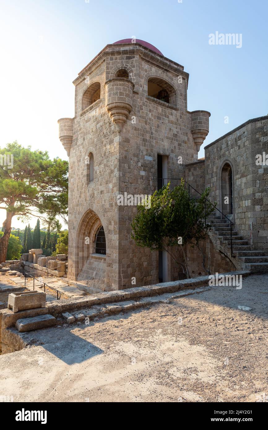 Il territorio del Monastero di Filerimos sull'isola di Rodi in Grecia Foto Stock