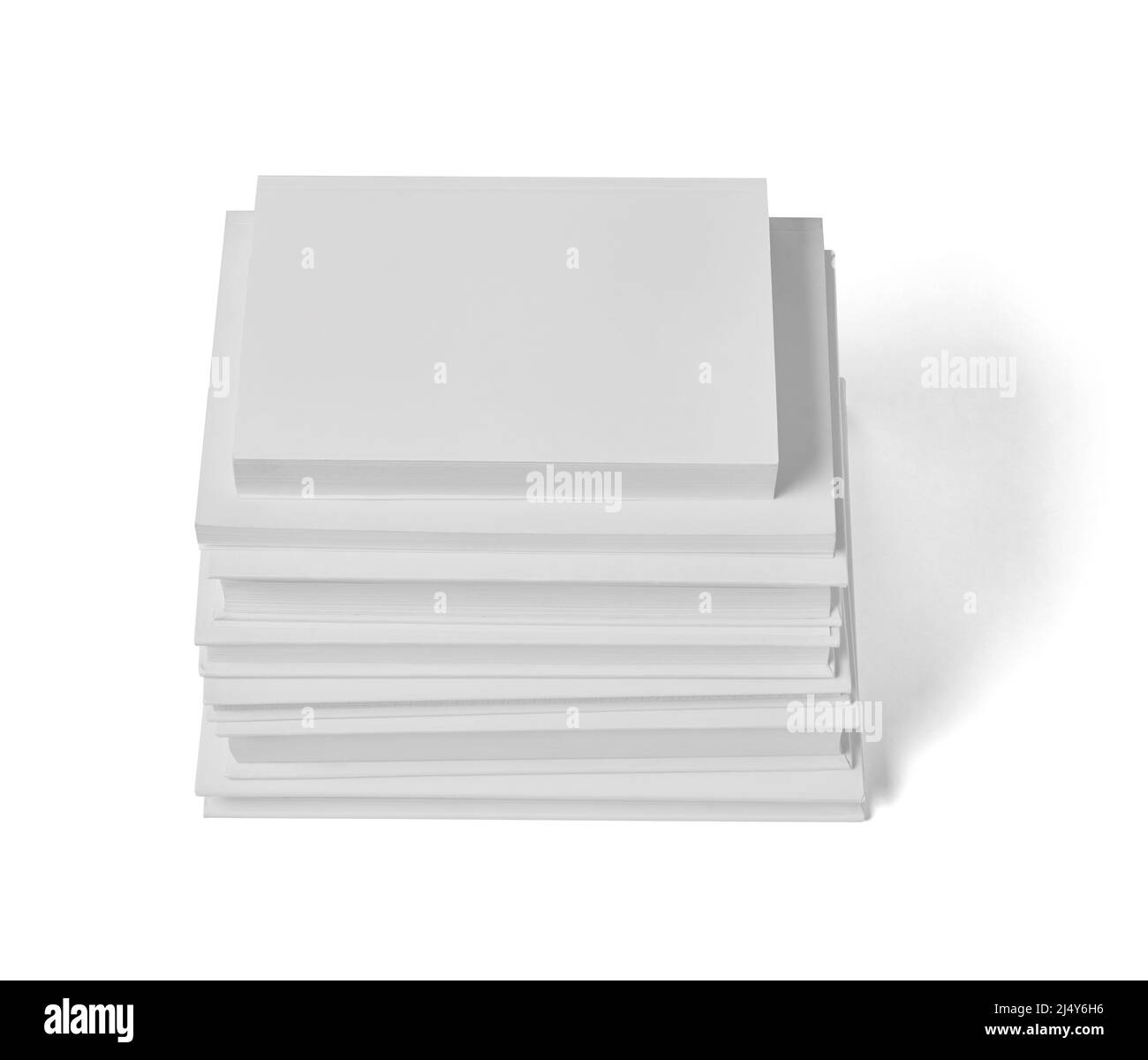 libro di carta pagina di formazione letteratura notebook textbook stack bianco modello di design mock up Foto Stock