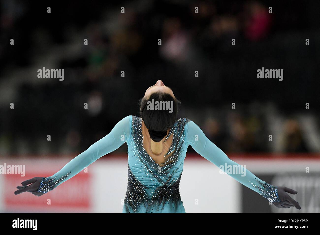 Noelle STREULI (POL), durante il Women Free Skating, al Campionato Mondiale di Pattinaggio di figura Junior ISU 2022, presso il Tondiraba Ice Hall, il 17 aprile 2022 a Tallinn, Estonia. Credit: Raniero Corbelletti/AFLO/Alamy Live News Foto Stock