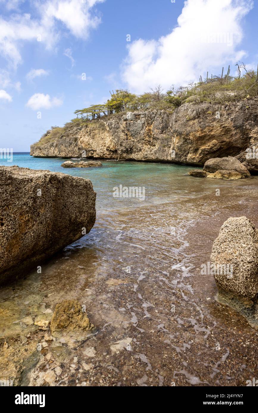 Vacanza a Playa Jeremi sull'isola caraibica di Curacao Foto Stock