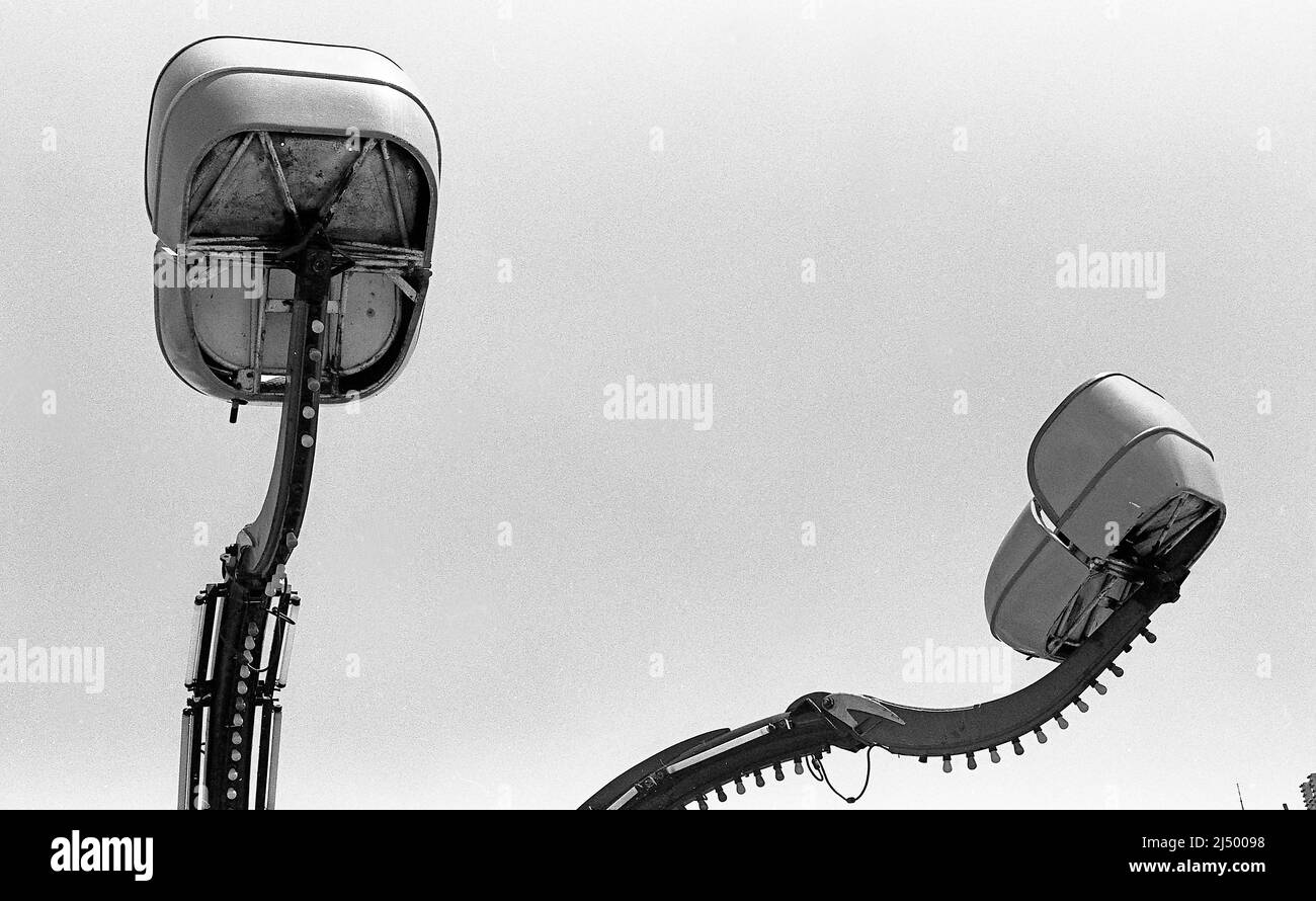 Escursione abbandonata al parco divertimenti Pike di Long Beach, California. Foto Stock