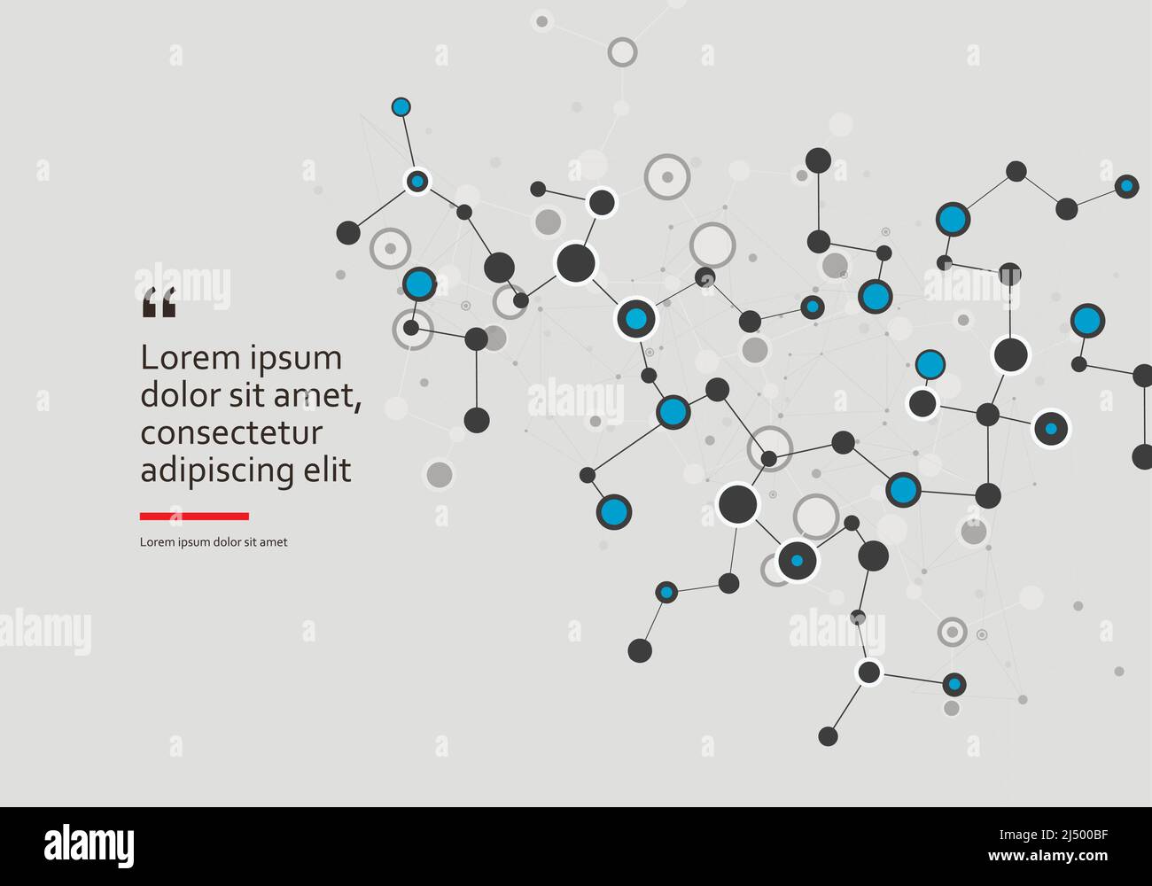 Struttura della connessione di rete su sfondo bianco. Concetto di scienza dei dati. Tecnologia Internet. Dati vettoriali Illustrazione Vettoriale